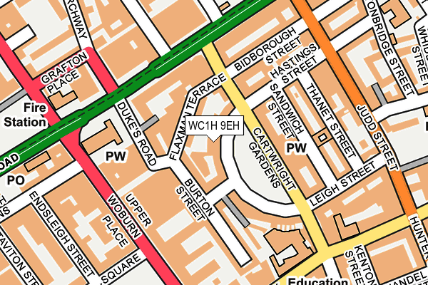WC1H 9EH map - OS OpenMap – Local (Ordnance Survey) WC1H 9EH map - OS OpenMap – Local (Ordnance Survey)