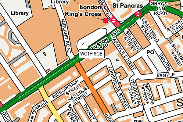 WC1H 9GB map - OS OpenMap – Local (Ordnance Survey) WC1H 9GB map - OS OpenMap – Local (Ordnance Survey)
