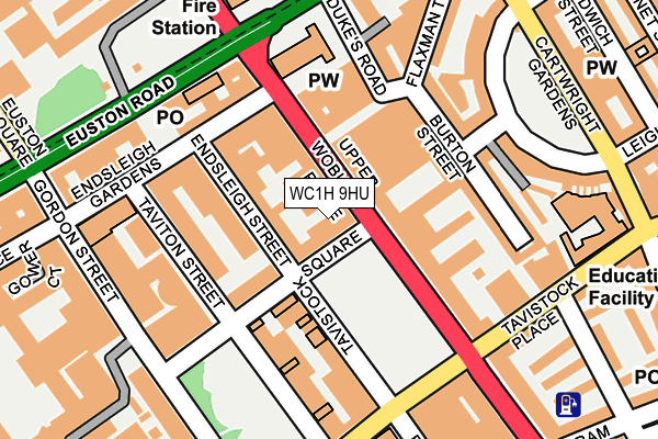 WC1H 9HU map - OS OpenMap – Local (Ordnance Survey) WC1H 9HU map - OS OpenMap – Local (Ordnance Survey)