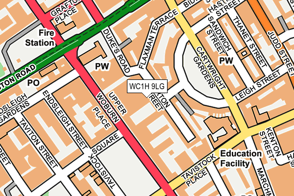 WC1H 9LG map - OS OpenMap – Local (Ordnance Survey)