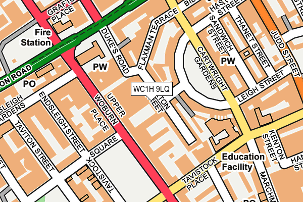 WC1H 9LQ map - OS OpenMap – Local (Ordnance Survey) WC1H 9LQ map - OS OpenMap – Local (Ordnance Survey)