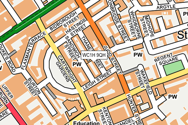 WC1H 9QH map - OS OpenMap – Local (Ordnance Survey) WC1H 9QH map - OS OpenMap – Local (Ordnance Survey)