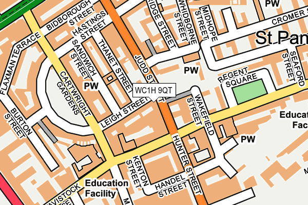 WC1H 9QT map - OS OpenMap – Local (Ordnance Survey) WC1H 9QT map - OS OpenMap – Local (Ordnance Survey)