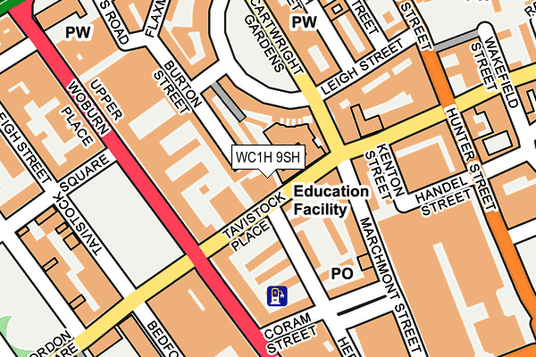 WC1H 9SH map - OS OpenMap – Local (Ordnance Survey) WC1H 9SH map - OS OpenMap – Local (Ordnance Survey)