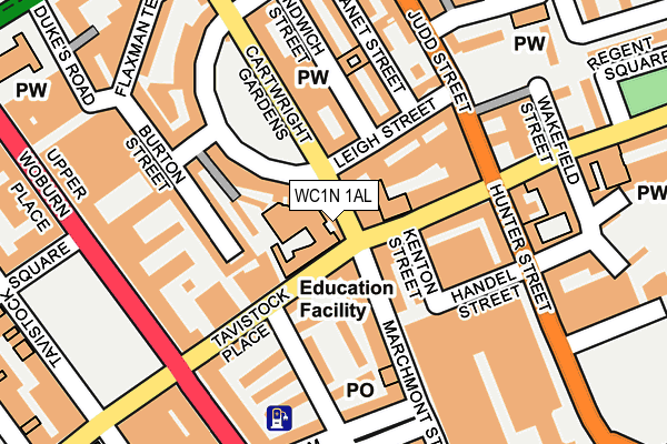 WC1N 1AL map - OS OpenMap – Local (Ordnance Survey) WC1N 1AL map - OS OpenMap – Local (Ordnance Survey)
