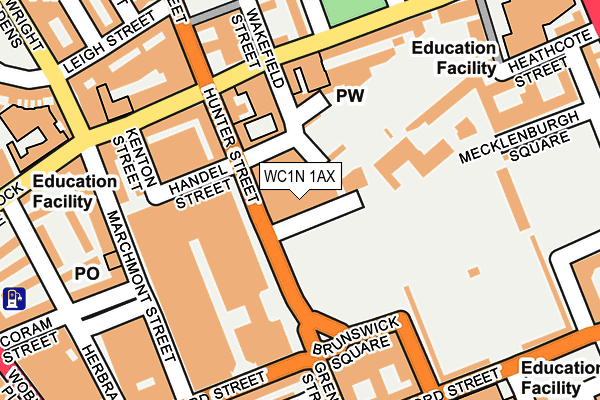 WC1N 1AX map - OS OpenMap – Local (Ordnance Survey) WC1N 1AX map - OS OpenMap – Local (Ordnance Survey)