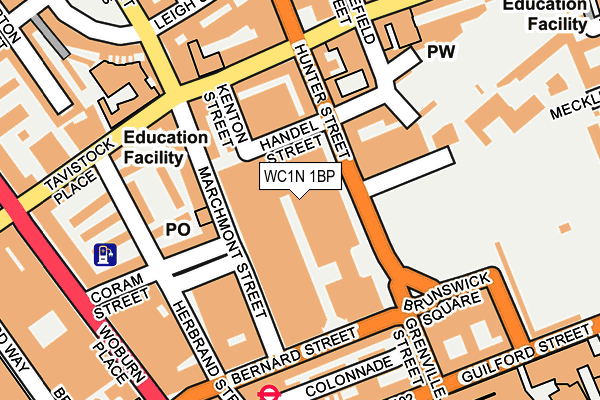 WC1N 1BP map - OS OpenMap – Local (Ordnance Survey) WC1N 1BP map - OS OpenMap – Local (Ordnance Survey)