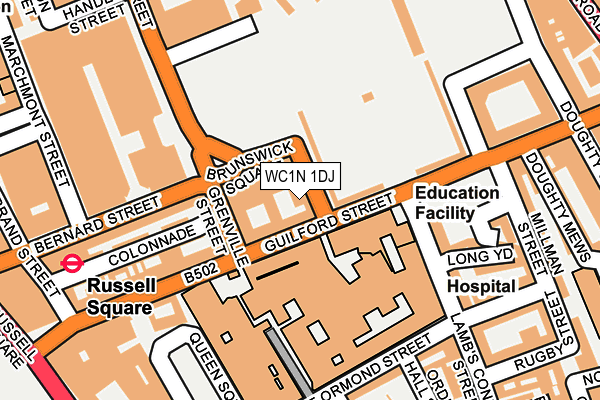 WC1N 1DJ map - OS OpenMap – Local (Ordnance Survey) WC1N 1DJ map - OS OpenMap – Local (Ordnance Survey)
