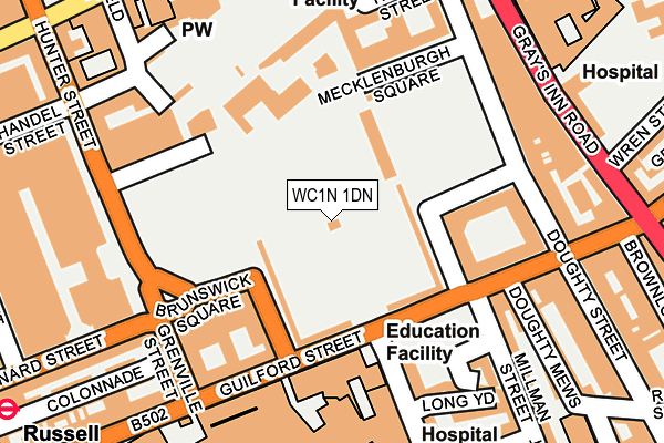 WC1N 1DN map - OS OpenMap – Local (Ordnance Survey) WC1N 1DN map - OS OpenMap – Local (Ordnance Survey)