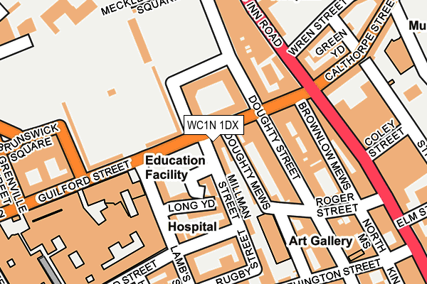 WC1N 1DX map - OS OpenMap – Local (Ordnance Survey) WC1N 1DX map - OS OpenMap – Local (Ordnance Survey)