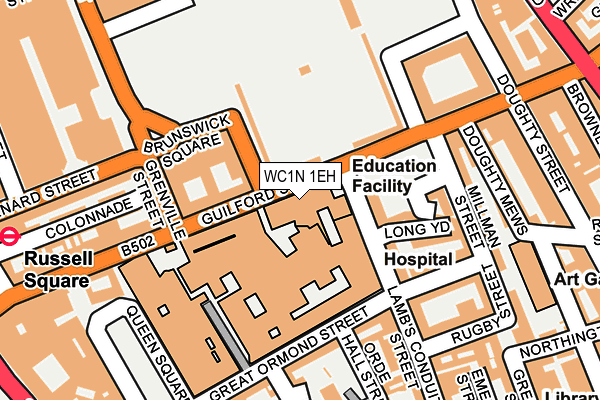 WC1N 1EH map - OS OpenMap – Local (Ordnance Survey) WC1N 1EH map - OS OpenMap – Local (Ordnance Survey)