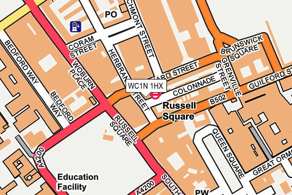 WC1N 1HX map - OS OpenMap – Local (Ordnance Survey) WC1N 1HX map - OS OpenMap – Local (Ordnance Survey)