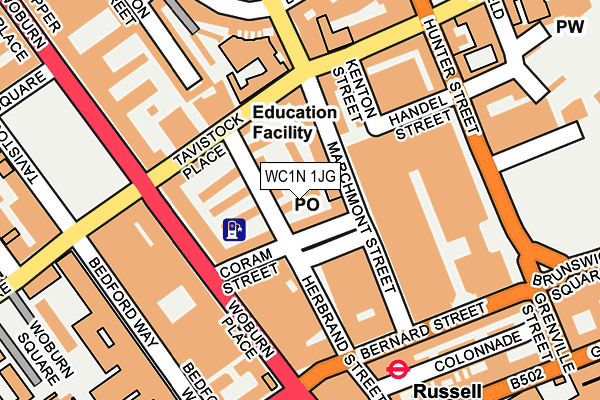 WC1N 1JG map - OS OpenMap – Local (Ordnance Survey) WC1N 1JG map - OS OpenMap – Local (Ordnance Survey)