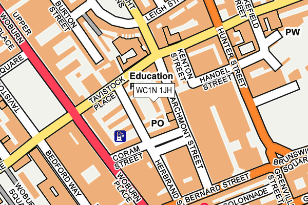 WC1N 1JH map - OS OpenMap – Local (Ordnance Survey) WC1N 1JH map - OS OpenMap – Local (Ordnance Survey)