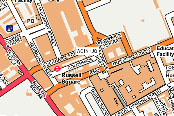 WC1N 1JQ map - OS OpenMap – Local (Ordnance Survey) WC1N 1JQ map - OS OpenMap – Local (Ordnance Survey)