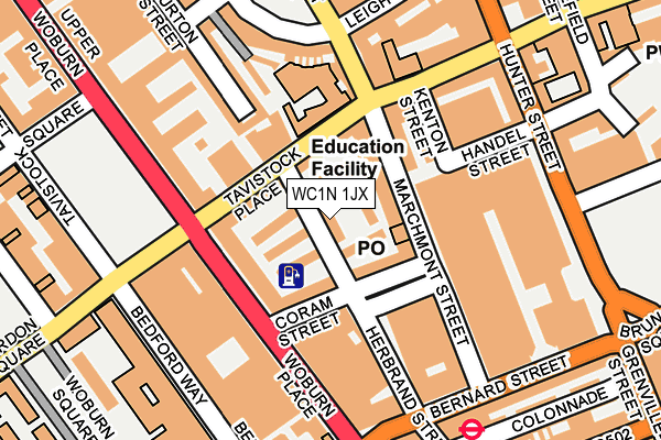 WC1N 1JX map - OS OpenMap – Local (Ordnance Survey) WC1N 1JX map - OS OpenMap – Local (Ordnance Survey)