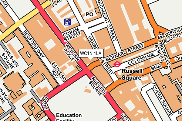 WC1N 1LA map - OS OpenMap – Local (Ordnance Survey) WC1N 1LA map - OS OpenMap – Local (Ordnance Survey)