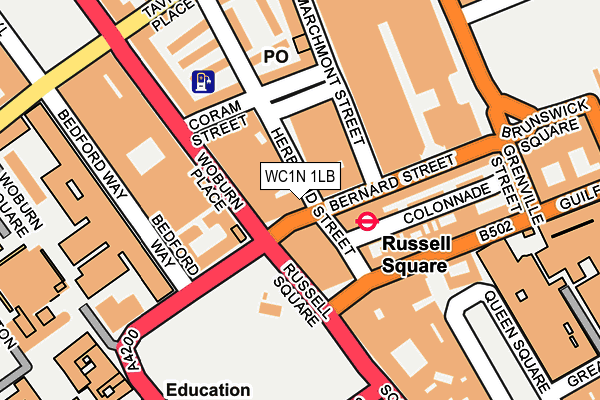 WC1N 1LB map - OS OpenMap – Local (Ordnance Survey) WC1N 1LB map - OS OpenMap – Local (Ordnance Survey)