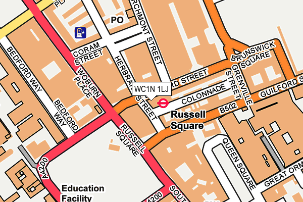 WC1N 1LJ map - OS OpenMap – Local (Ordnance Survey) WC1N 1LJ map - OS OpenMap – Local (Ordnance Survey)