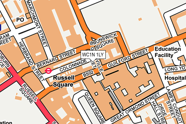 WC1N 1LY map - OS OpenMap – Local (Ordnance Survey) WC1N 1LY map - OS OpenMap – Local (Ordnance Survey)
