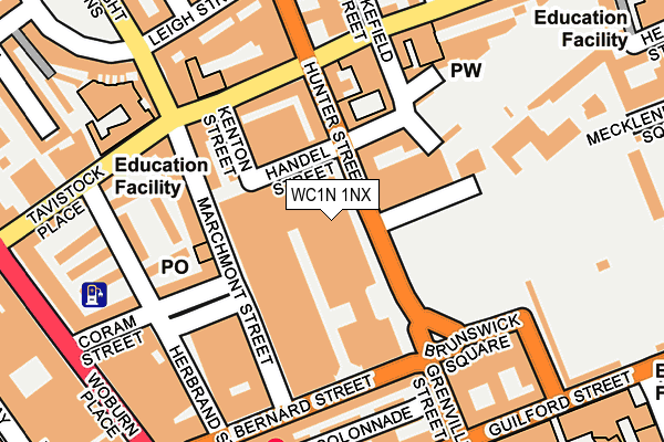 WC1N 1NX map - OS OpenMap – Local (Ordnance Survey) WC1N 1NX map - OS OpenMap – Local (Ordnance Survey)