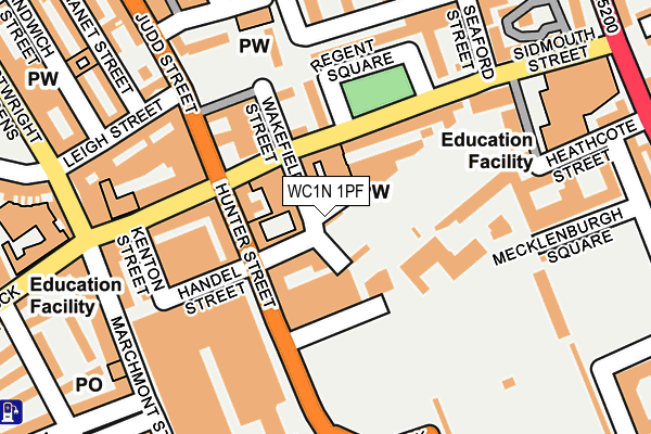 WC1N 1PF map - OS OpenMap – Local (Ordnance Survey) WC1N 1PF map - OS OpenMap – Local (Ordnance Survey)