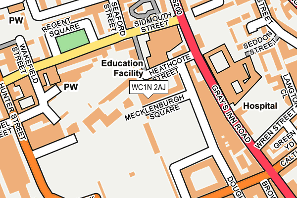 WC1N 2AJ map - OS OpenMap – Local (Ordnance Survey) WC1N 2AJ map - OS OpenMap – Local (Ordnance Survey)