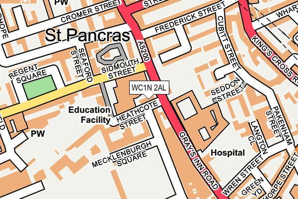 WC1N 2AL map - OS OpenMap – Local (Ordnance Survey) WC1N 2AL map - OS OpenMap – Local (Ordnance Survey)