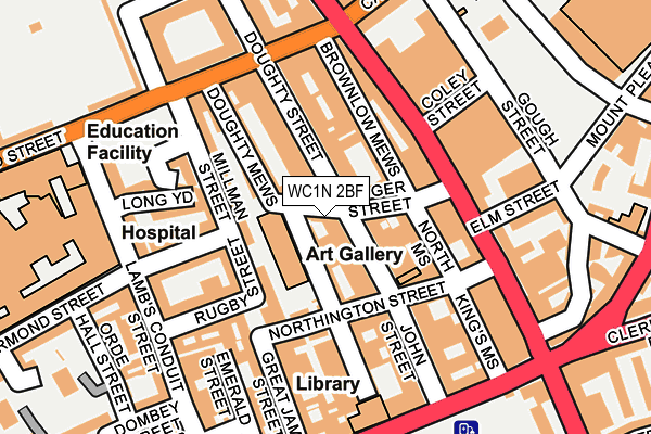 WC1N 2BF map - OS OpenMap – Local (Ordnance Survey) WC1N 2BF map - OS OpenMap – Local (Ordnance Survey)