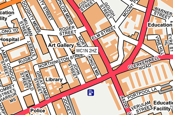 WC1N 2HZ map - OS OpenMap – Local (Ordnance Survey) WC1N 2HZ map - OS OpenMap – Local (Ordnance Survey)