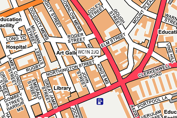 WC1N 2JQ map - OS OpenMap – Local (Ordnance Survey)