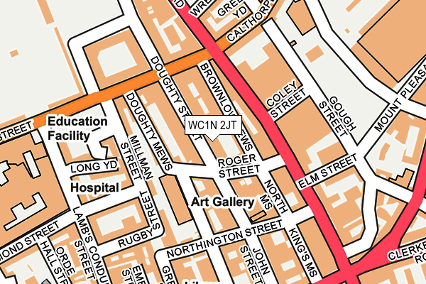 WC1N 2JT map - OS OpenMap – Local (Ordnance Survey) WC1N 2JT map - OS OpenMap – Local (Ordnance Survey)