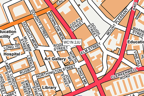 WC1N 2JU map - OS OpenMap – Local (Ordnance Survey) WC1N 2JU map - OS OpenMap – Local (Ordnance Survey)