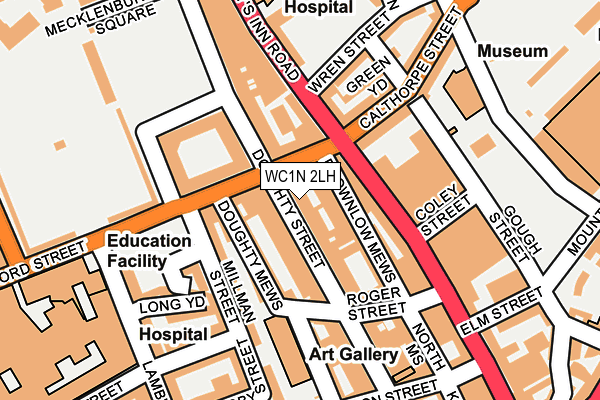 WC1N 2LH map - OS OpenMap – Local (Ordnance Survey) WC1N 2LH map - OS OpenMap – Local (Ordnance Survey)