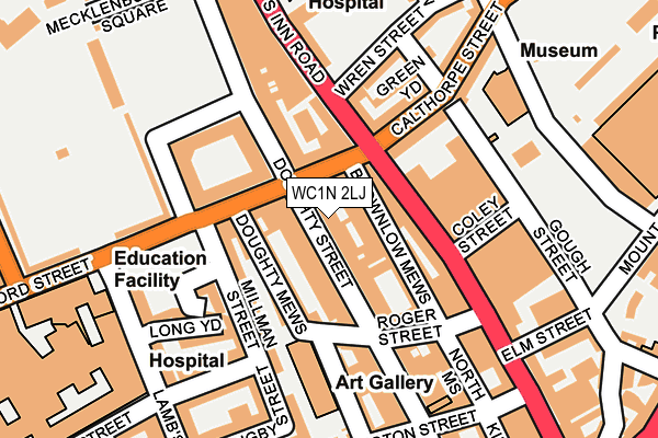 WC1N 2LJ map - OS OpenMap – Local (Ordnance Survey) WC1N 2LJ map - OS OpenMap – Local (Ordnance Survey)