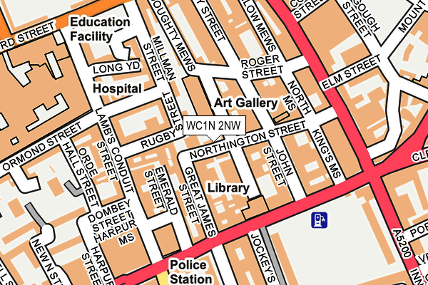 WC1N 2NW map - OS OpenMap – Local (Ordnance Survey) WC1N 2NW map - OS OpenMap – Local (Ordnance Survey)