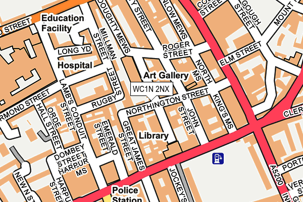 WC1N 2NX map - OS OpenMap – Local (Ordnance Survey)
