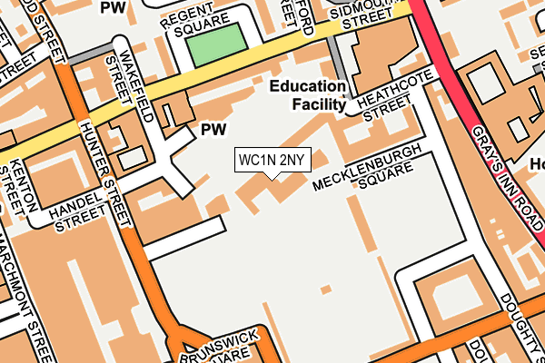 WC1N 2NY map - OS OpenMap – Local (Ordnance Survey) WC1N 2NY map - OS OpenMap – Local (Ordnance Survey)