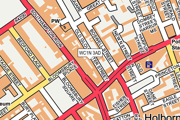WC1N 3AD map - OS OpenMap – Local (Ordnance Survey) WC1N 3AD map - OS OpenMap – Local (Ordnance Survey)