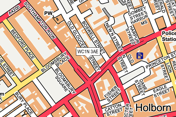 WC1N 3AE map - OS OpenMap – Local (Ordnance Survey) WC1N 3AE map - OS OpenMap – Local (Ordnance Survey)
