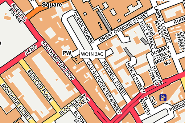 WC1N 3AQ map - OS OpenMap – Local (Ordnance Survey)