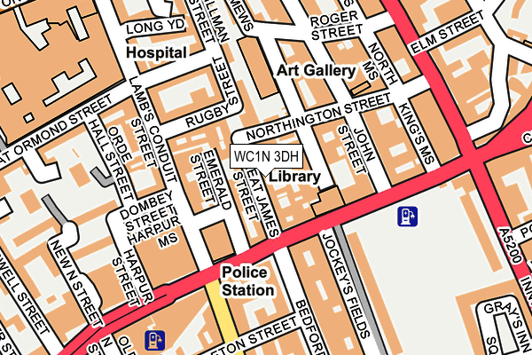 WC1N 3DH map - OS OpenMap – Local (Ordnance Survey) WC1N 3DH map - OS OpenMap – Local (Ordnance Survey)