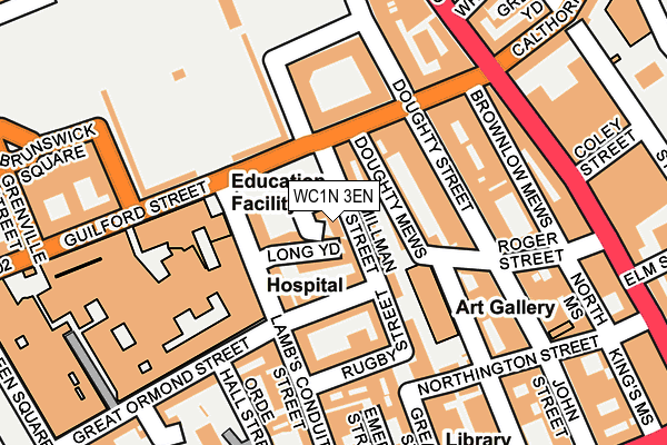 WC1N 3EN map - OS OpenMap – Local (Ordnance Survey) WC1N 3EN map - OS OpenMap – Local (Ordnance Survey)