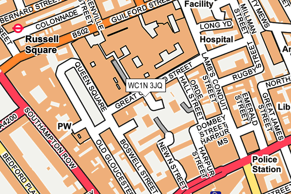 WC1N 3JQ map - OS OpenMap – Local (Ordnance Survey)
