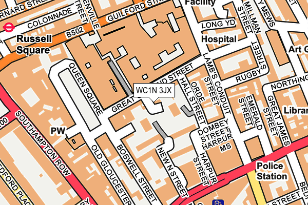 WC1N 3JX map - OS OpenMap – Local (Ordnance Survey)