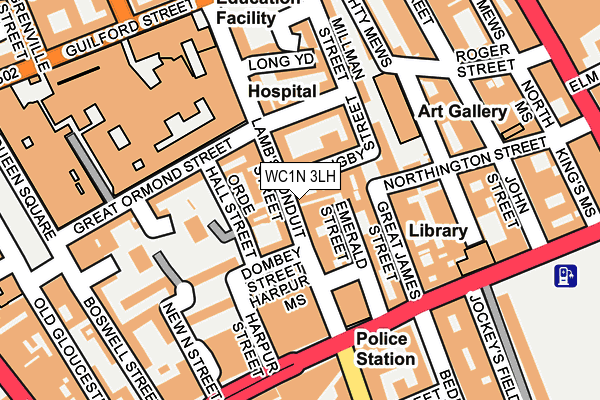 WC1N 3LH map - OS OpenMap – Local (Ordnance Survey) WC1N 3LH map - OS OpenMap – Local (Ordnance Survey)