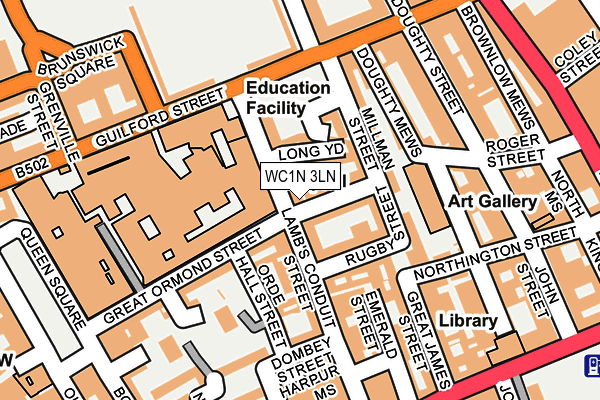 WC1N 3LN map - OS OpenMap – Local (Ordnance Survey) WC1N 3LN map - OS OpenMap – Local (Ordnance Survey)