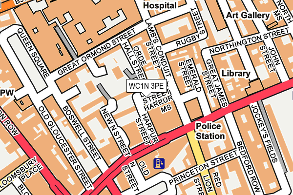 WC1N 3PE map - OS OpenMap – Local (Ordnance Survey) WC1N 3PE map - OS OpenMap – Local (Ordnance Survey)