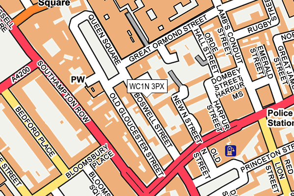 WC1N 3PX map - OS OpenMap – Local (Ordnance Survey) WC1N 3PX map - OS OpenMap – Local (Ordnance Survey)