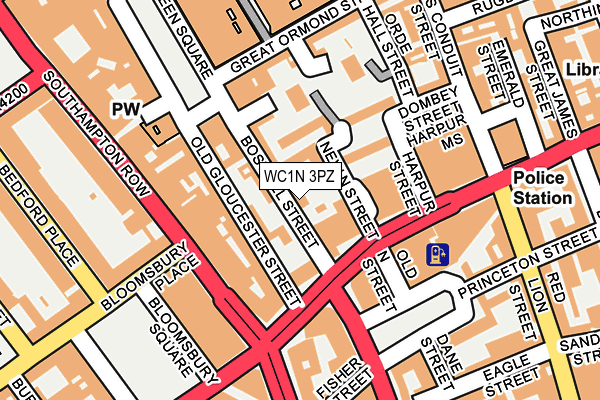 WC1N 3PZ map - OS OpenMap – Local (Ordnance Survey) WC1N 3PZ map - OS OpenMap – Local (Ordnance Survey)